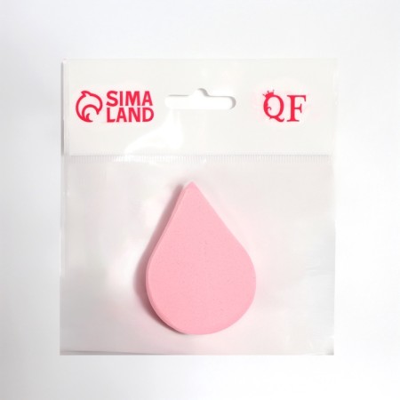 Makeup sponge "Flat drop", 6 × 4.5 cm, pink color-2