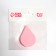 Makeup sponge "Flat drop", 6 × 4.5 cm, pink color