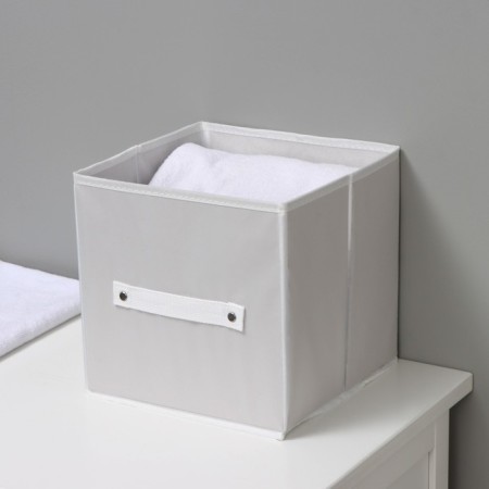 Stelly box for storage LADOM, 25 × 25 × 25 cm, beige color-7