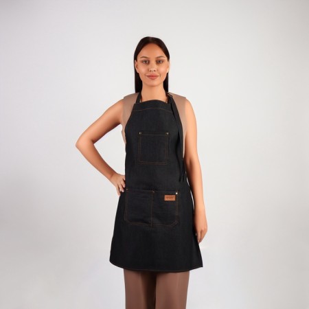 Apron for the master, denim, black color-1