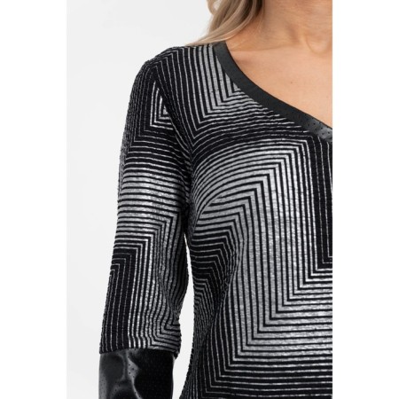 Female dress, size 46, black color, silver-6