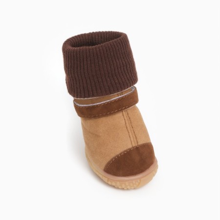 The boots are tall with a stocking, set 4 pcs, size 5 (sole 5.5 x 5 cm), brown-3