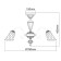 Ariadne chandelier, size 78x45x78 cm, 320W 8xe14 IP 20