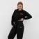 Women's costume (sweatshirt/pants), black color, size 46