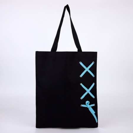 Shoper with tape, black color, 35 x 1 x 40 cm-5