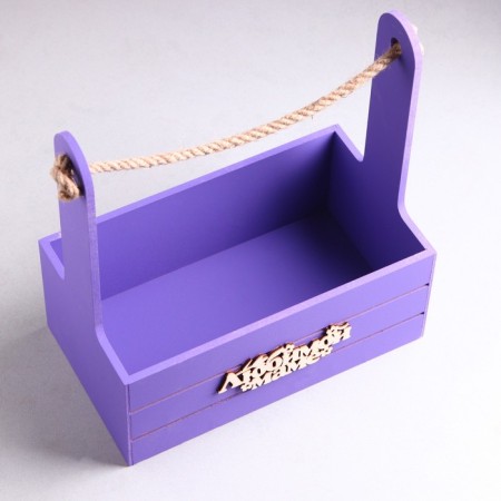 Box - wooden Kashpo 25x15x30 "Beloved Mom" ​​Violet-2