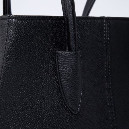 Women's bag El Masta with a zipper, external pocket, black color-3