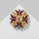 Brooch "Butterflies" Quartet, color rainbow purple in matte gold