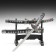 Suv. Product Katana-Mini 2B1 on a stand, black scabbard with white rhombuses 16/20cm mix