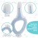 The teething is children, silicone on the suction cup, from 18 months, the color is blue.