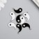 Decor for creativity Metal, enamel "yin-yang" silver set 2x2.2 cm