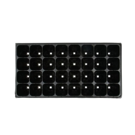 Cassette for growing seedlings, 32 cells, 180 ml, of plastic, black, 51 × 28 × 10 cm, Greengo-3