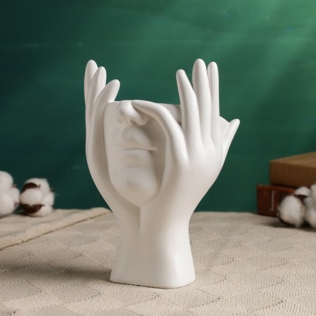 Kashpo - organizer "Dreams in the hands" White, 13.5x20x13cm-2
