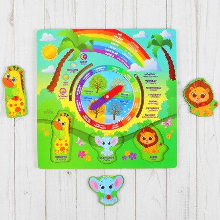Clock Frame-Lnades "Study the Seasons, Days of the Week"-2