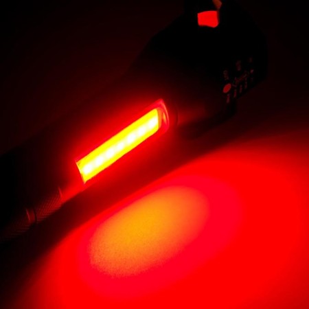 Manual battery flashlight, 7 W, 200 lm, T6, Zoom, 4 modes, USB, 16.5 x 6 cm-6