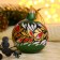 Christmas ball D-8 cm "painted leaves" manual painting