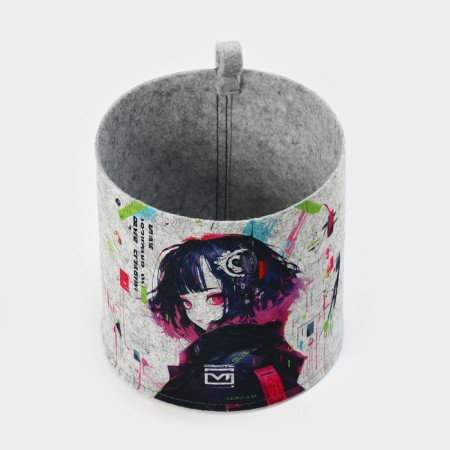 Organizer for storage "Anime", 17 × 17 × 16 cm, 3 l, gray-1