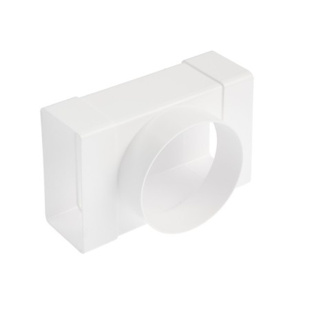 Zein tee, rectangular, 55 x 110 mm, ventilation, with the transition to a round channel d = 100 mm-2