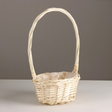 Wicker basket, 20x15x11xh40 cm, white, willow