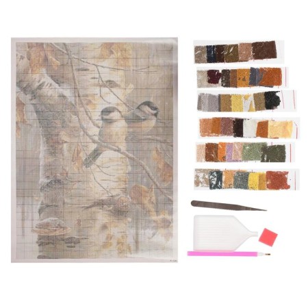 Diamond mosaic "Sparrow", 45 colors-1