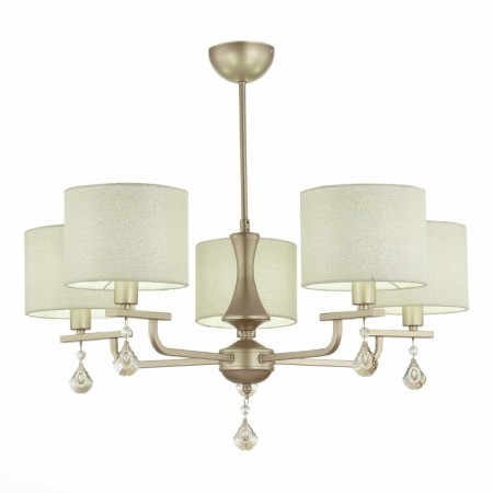 Suspended EVOLUCE lamp. Sle107703-05. Elida. 5x40 W, E14, 69.5x69.5x34 cm, Shampan