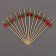 Skewers "Christmas trees", in a set of 12 pcs.