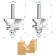 Set of milling plants 10607, for lining, wooden box, d = 8 mm, 50 x 30 mm, 2 pcs.