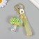 A keychain plastic with a carbine, a strap "Umbrella with lemons" Water with a decor 6x5x2 cm