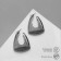 Earrings Metal "embossed" rounded, silver color