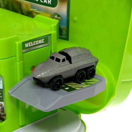 Parking "Dinosaur", in a backpack, with a helicopter platform, 1 dinosaur, 1 machine-9