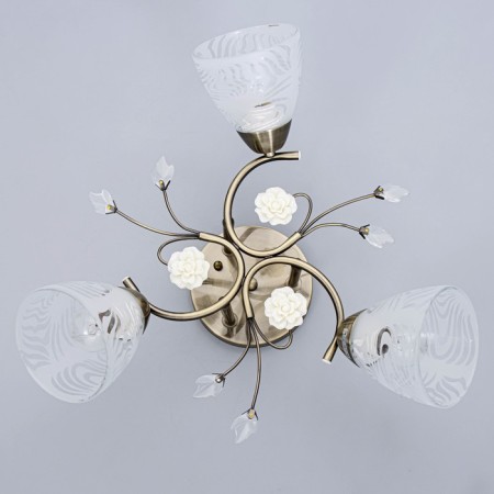 Summer Chandelier 3x60W E27 Antique bronze 43x43x25cm-4