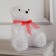 LED figure "Bear with a bow" 22 × 30 × 20 cm, acrylic, 40 LED, 220 V, glow of white