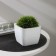 Kashpo with the insert "gloss", 1.2 l (0.8 l), white color
