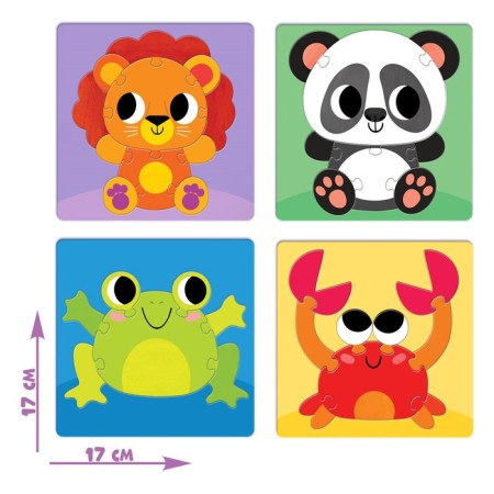 Puzzle-soroter 4 in 1 "Funny animals"-1