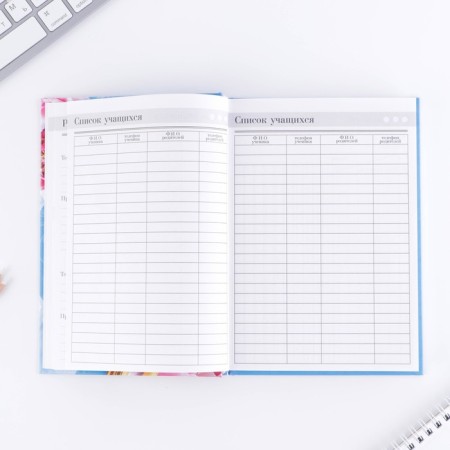 Diary "Dear Teacher", solid cover cardboard 7BC, A5 format, 160 sheets-8