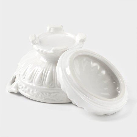 Ceramic "Vintage" candy, 300 ml, white color-2