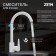 Kitchen mixer Zein Z2504, single -leaf, 40 mm cartridge, stainless steel, white