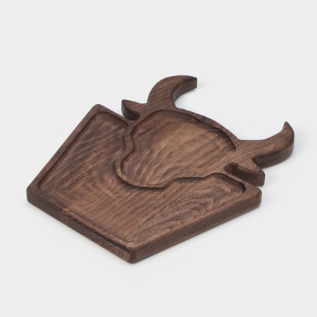 Wild Kitchen -Bull dish, 32.5 × 27.5 × 2.5 cm, dark beech-5