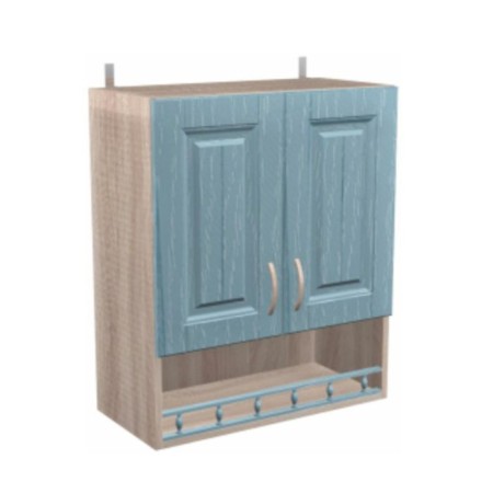 A cabinet with a plot of country shelf 600x300x720 dairy oak/blue