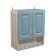 A cabinet with a plot of country shelf 600x300x720 dairy oak/blue