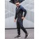 Sports costume men's ISee, size 48, dark blue color, black