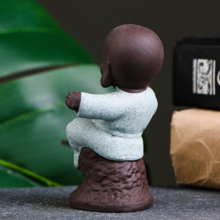 Figure "Buddha Karatist", 7x9 cm, yellow-6