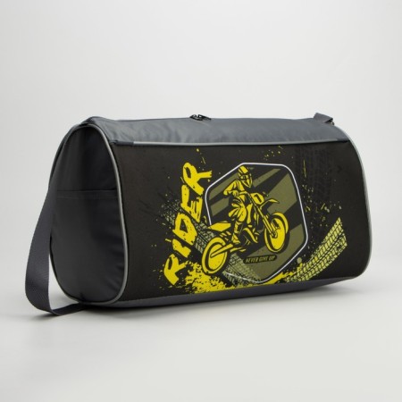 Children's sports bag for a boy with a zipper, an outer pocket, the color is gray-1
