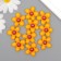 Decor for creativity plastic "Yellow flower with burgundy" 2.8x3x1 cm