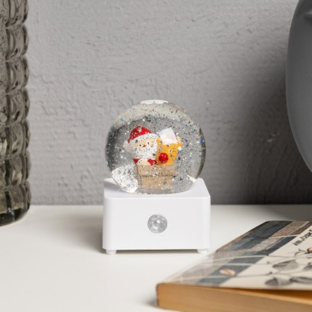 LED figure "Shar with Santa Claus" 10 × 14.3 × 10 cm, plastic, USB, glow warm white-3