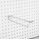 A single hook with a valuic holder for a metal perforated panel, step 50 mm, d = 4.8 mm, l = 250 mm, color chromium