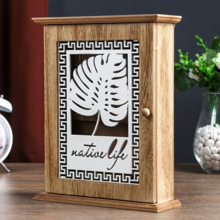 Keywater tree 6 hooks "Palm sheet and Greek pattern" 25.5x20.5x6.5 cm-1