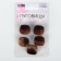 A set of buttons on the leg “Square”, 22 × 22 mm, 5 pcs, brown color