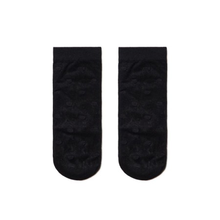 Women's socks in large peas Conte Elegant Fantasy 20, size 23-25, color Nero-1