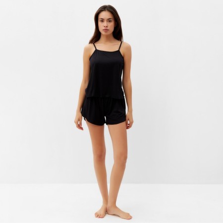 Female pajamas (top, shorts) KAFTAN Rr. 44, col. black-1